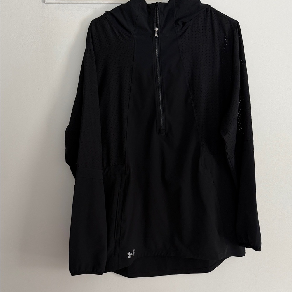 Under Armour Black Hooded Half-Zip Pullover